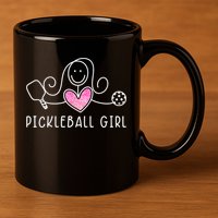 Pickleball, Pickleball Girl Tee, Pickleball Lover 11oz C Handle Ceramic Mug