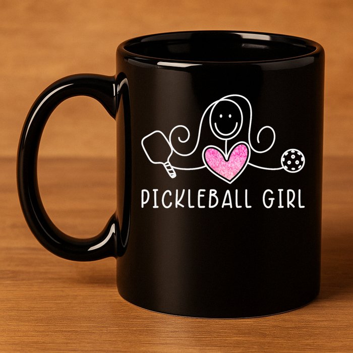 Pickleball, Pickleball Girl Tee, Pickleball Lover 11oz C Handle Ceramic Mug
