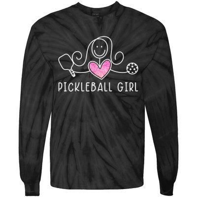 Pickleball, Pickleball Girl Tee, Pickleball Lover Tie-Dye Long Sleeve Shirt