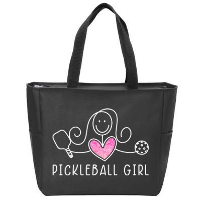 Pickleball, Pickleball Girl Tee, Pickleball Lover Zip Tote Bag