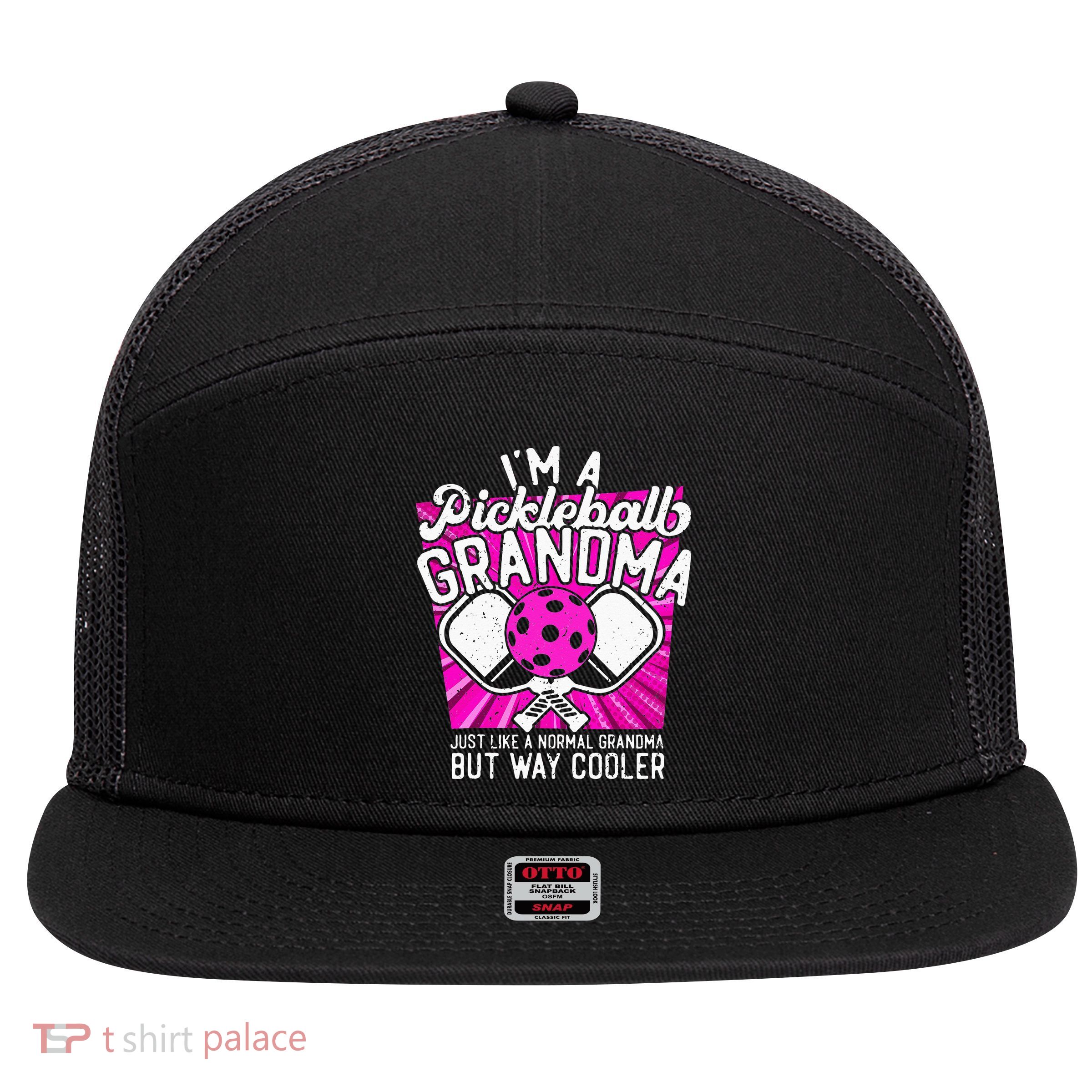 Pickleball Pickleball Grandma Pickleball Lover 7 Panel Mesh Trucker Snapback Hat
