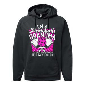 Pickleball Pickleball Grandma Pickleball Lover Performance Fleece Hoodie