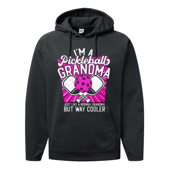 Pickleball Pickleball Grandma Pickleball Lover Performance Fleece Hoodie