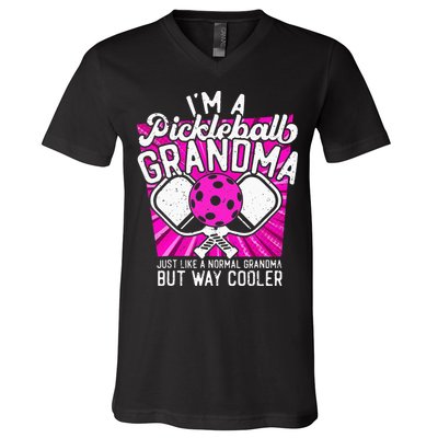 Pickleball Pickleball Grandma Pickleball Lover V-Neck T-Shirt