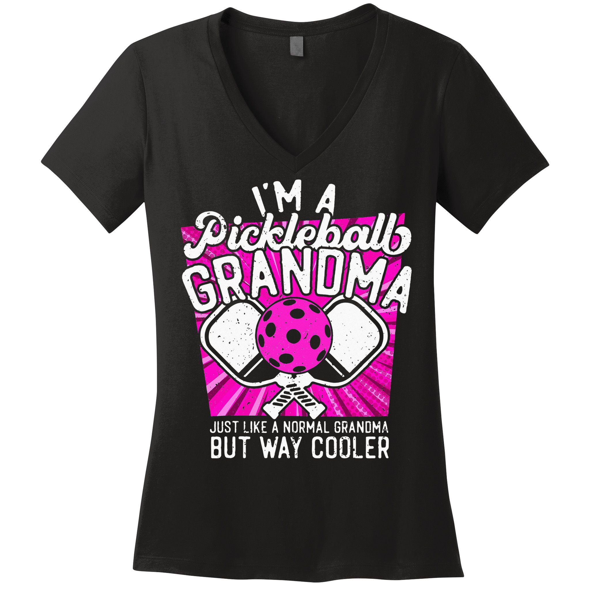 Pickleball Pickleball Grandma Pickleball Lover Women's V-Neck T-Shirt