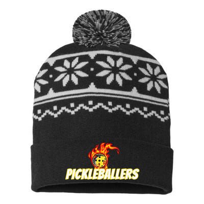 Pickleballers Pickleball Gear USA-Made Snowflake Beanie