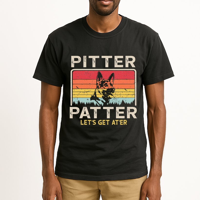 Pitter Patter German Shepherd Pitter Patter Lets Get At'er Tall T-Shirt