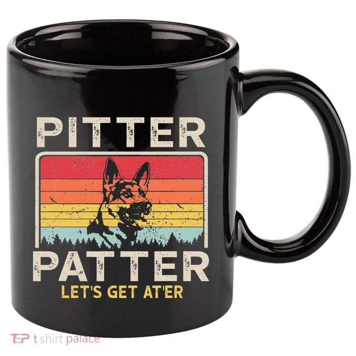 Pitter Patter German Shepherd Pitter Patter Lets Get At'er 11oz C Handle Ceramic Mug