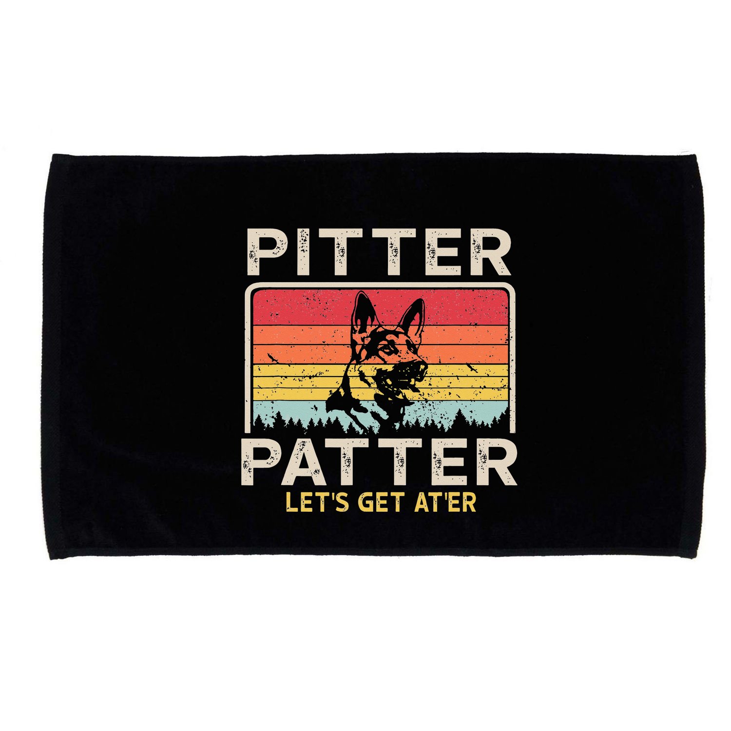 Pitter Patter German Shepherd Pitter Patter Lets Get At'er Microfiber Hand Towel