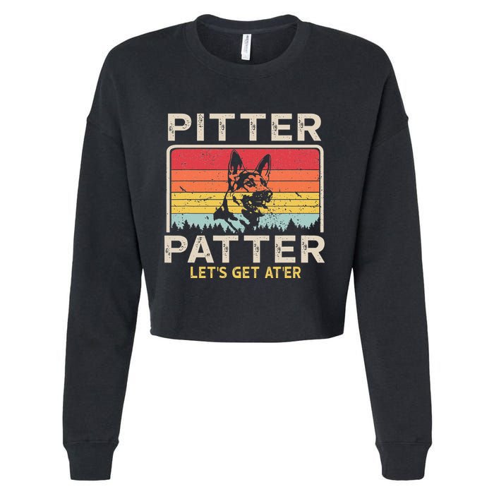 Pitter Patter German Shepherd Pitter Patter Lets Get At'er Cropped Pullover Crew