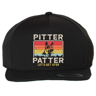 Pitter Patter German Shepherd Pitter Patter Lets Get At'er Wool Snapback Cap