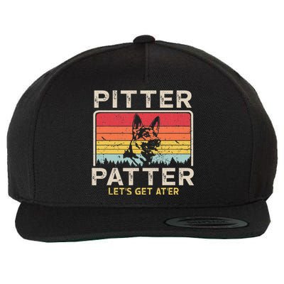 Pitter Patter German Shepherd Pitter Patter Lets Get At'er Wool Snapback Cap