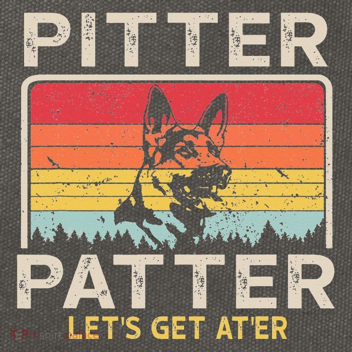 Pitter Patter German Shepherd Pitter Patter Lets Get At'er Cotton Canvas Backpack