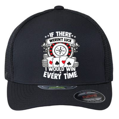 Poker Player Gambler Royal Flush Jackpot Pik Pot Bluffing Flexfit Unipanel Trucker Cap