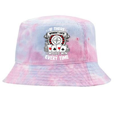 Poker Player Gambler Royal Flush Jackpot Pik Pot Bluffing Tie-Dyed Bucket Hat