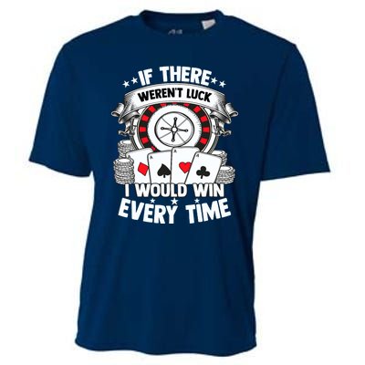 Poker Player Gambler Royal Flush Jackpot Pik Pot Bluffing Cooling Performance Crew T-Shirt