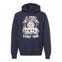 Poker Player Gambler Royal Flush Jackpot Pik Pot Bluffing Premium Hoodie