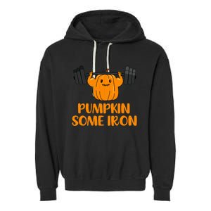 Pumpkin Power Hilarious Halloween Fitness Pun Garment-Dyed Fleece Hoodie