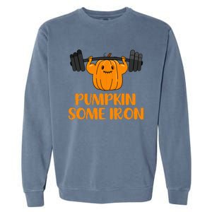 Pumpkin Power Hilarious Halloween Fitness Pun Garment-Dyed Sweatshirt