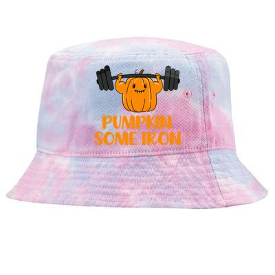 Pumpkin Power Hilarious Halloween Fitness Pun Tie-Dyed Bucket Hat