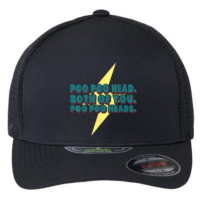 Poo Poo Heads Both Of You Poo Poo Heads Flexfit Unipanel Trucker Cap