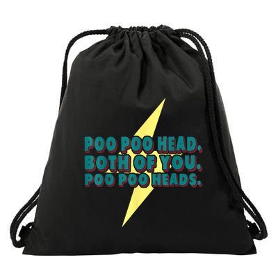 Poo Poo Heads Both Of You Poo Poo Heads Drawstring Bag