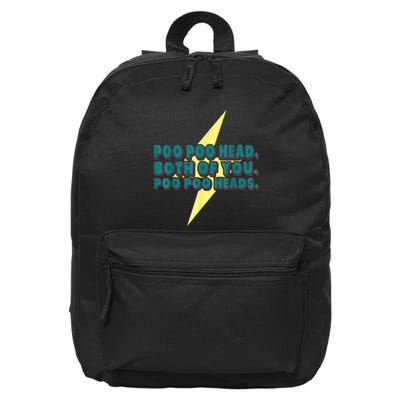 Poo Poo Heads Both Of You Poo Poo Heads 16 in Basic Backpack