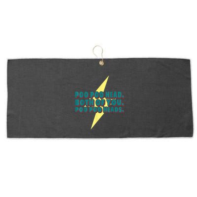 Poo Poo Heads Both Of You Poo Poo Heads Large Microfiber Waffle Golf Towel