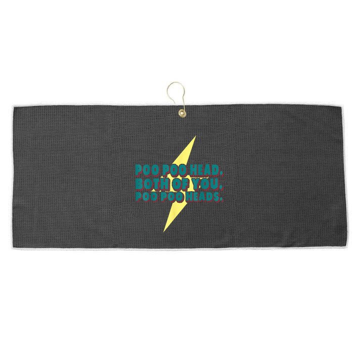 Poo Poo Heads Both Of You Poo Poo Heads Large Microfiber Waffle Golf Towel