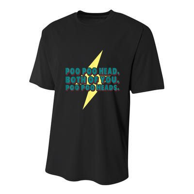 Poo Poo Heads Both Of You Poo Poo Heads Youth Performance Sprint T-Shirt