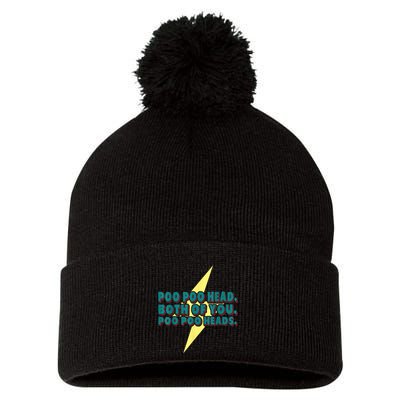Poo Poo Heads Both Of You Poo Poo Heads Pom Pom 12in Knit Beanie