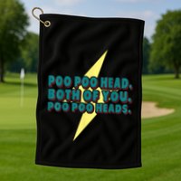 Poo Poo Heads Both Of You Poo Poo Heads Golf Towel