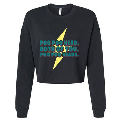 Poo Poo Heads Both Of You Poo Poo Heads Cropped Pullover Crew
