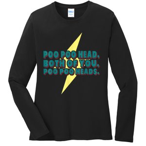 Poo Poo Heads Both Of You Poo Poo Heads Ladies Long Sleeve Shirt