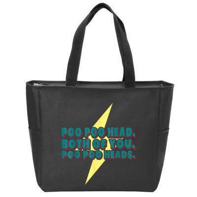 Poo Poo Heads Both Of You Poo Poo Heads Zip Tote Bag