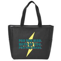 Poo Poo Heads Both Of You Poo Poo Heads Zip Tote Bag