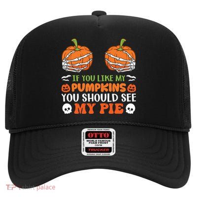 Pumpkin Pie Halloween High Crown Mesh Back Trucker Hat