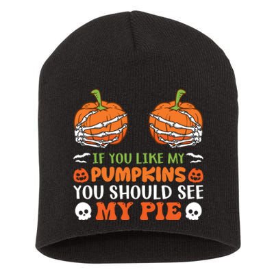 Pumpkin Pie Halloween Short Acrylic Beanie