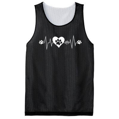 Paw Print Heartbeat Veterinarian Vet Tech Funny Pulse Gift Funny Gift Mesh Reversible Basketball Jersey Tank