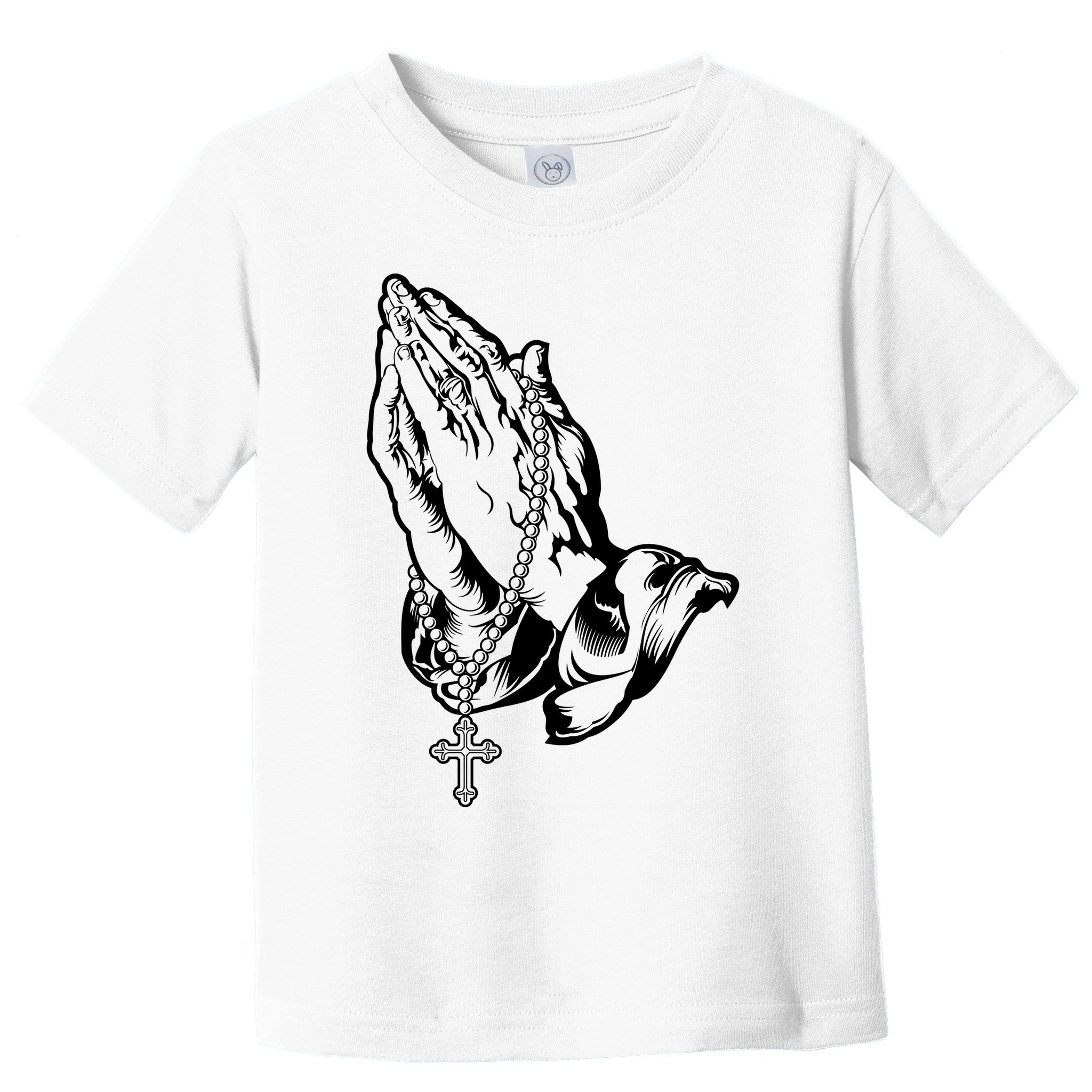 Pray Praying Hands Rosary Cross Toddler T-Shirt