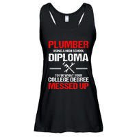 Proud Plumber High School Diploma Plumbing Ladies Essential Flowy Tank