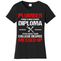 Proud Plumber High School Diploma Plumbing Women's T-Shirt