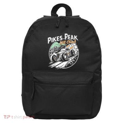 Pikes Peak Hill Climb Funny Colorado Car Race 16 in Basic Backpack