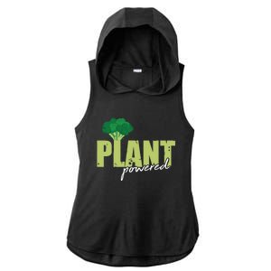 Plant Powered Healthy Vegan Veggie Funny Gift For Vegetarians Gift Ladies PosiCharge Tri-Blend Wicking Draft Hoodie Tank