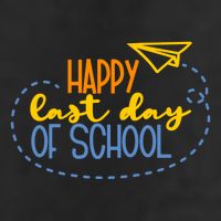 Paper Plane Happy Last Day Of School 7 Panel Mesh Trucker Snapback Hat