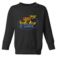 Paper Plane Happy Last Day Of School Toddler Sweatshirt