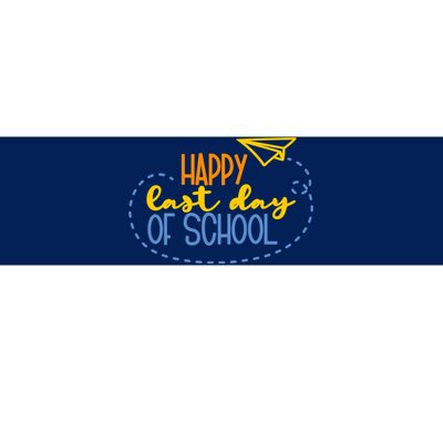 Paper Plane Happy Last Day Of School Bumper Sticker