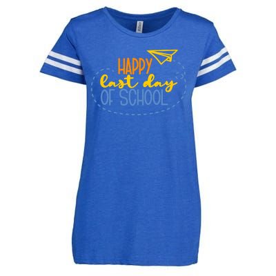 Paper Plane Happy Last Day Of School Enza Ladies Jersey Football T-Shirt