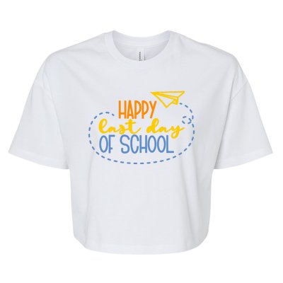 Paper Plane Happy Last Day Of School Bella+Canvas Jersey Crop Tee