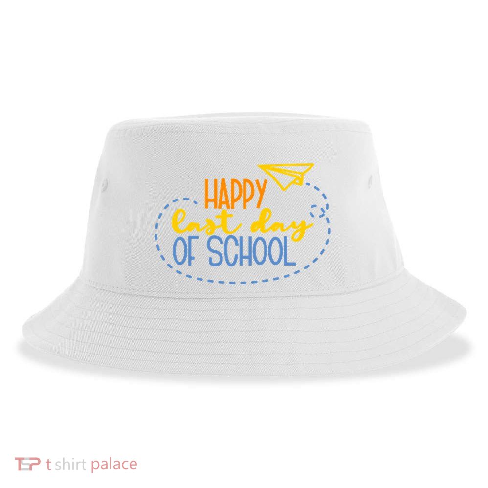 Paper Plane Happy Last Day Of School Sustainable Bucket Hat